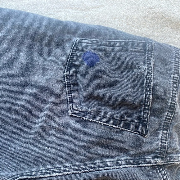 Topshop cutoff jean shorts long length distressed size 2 - Picture 3 of 7